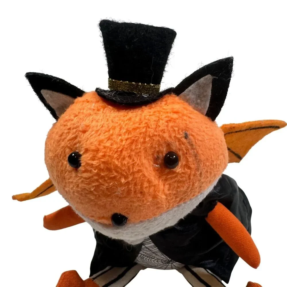 Target Hyde And Eek Fundy Fox Bat Halloween Fabric Sit About Holiday Decor Toy